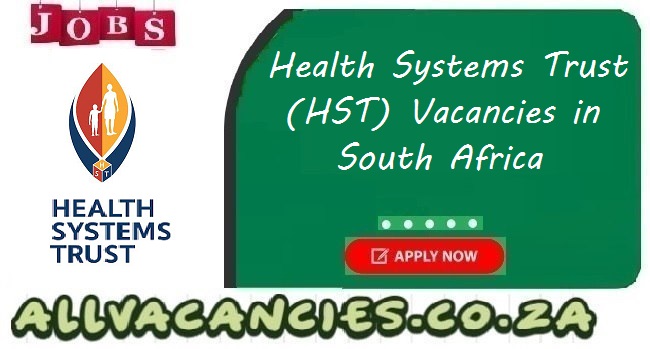 HST Vacancies HST Vacancies