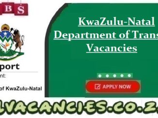 KwaZulu-Natal Department of Transport Vacancies
