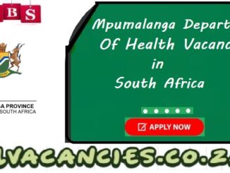 Mpumalanga Department Of Health Vacancies