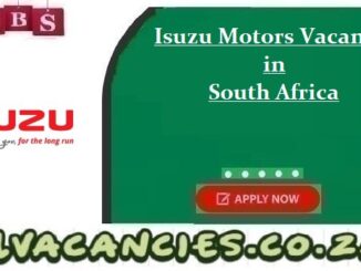 Isuzu Motors Vacancies