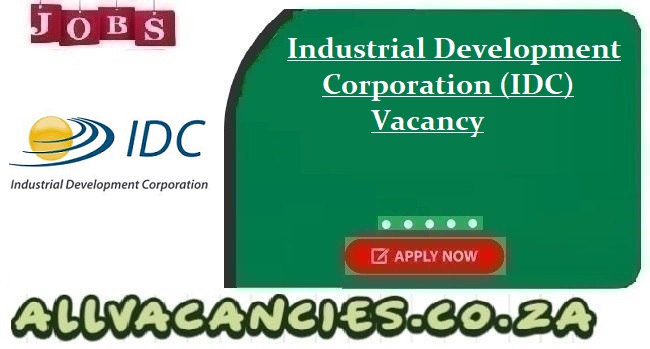 Industrial Development Corporation Vacancy